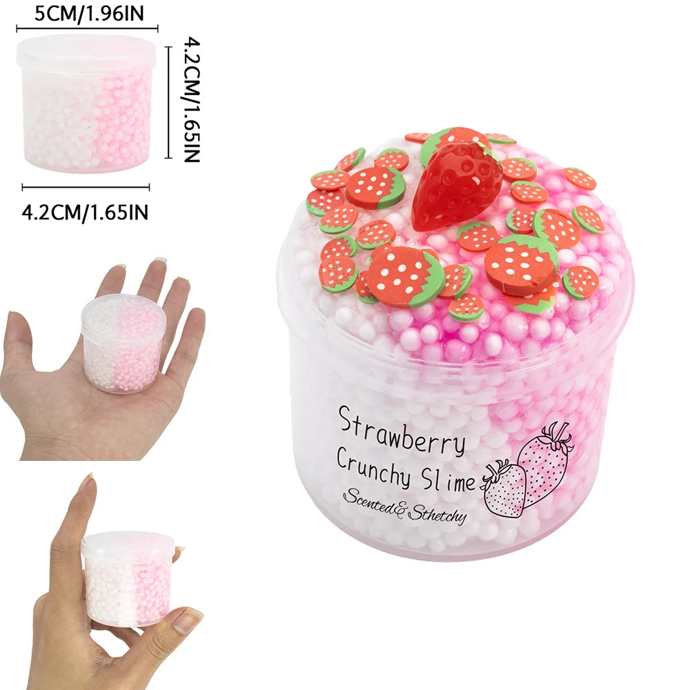 1/2 Pack Strawberry Cloud Crunchy Slime kit