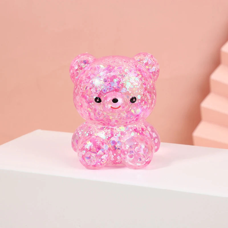 Glitter Gummy Bear Needoh Stress Toy