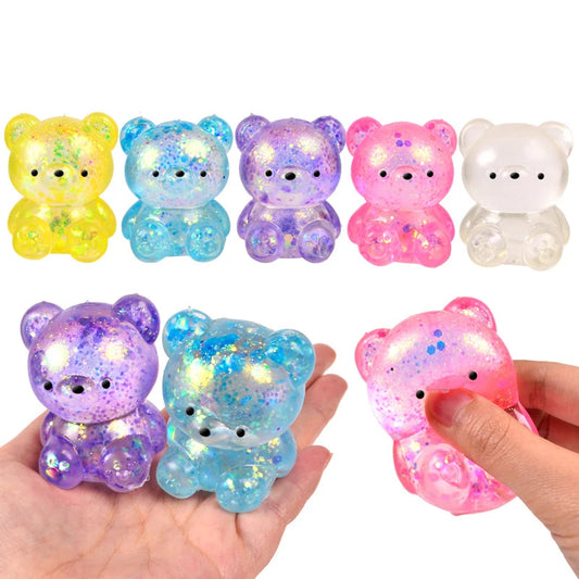 Glitter Gummy Bear Needoh Stress Toy