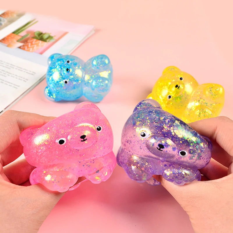 Glitter Gummy Bear Needoh Stress Toy