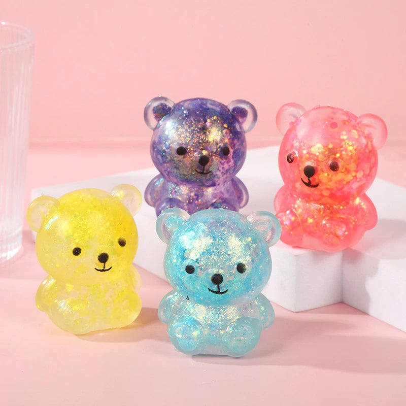 Glitter Gummy Bear Needoh Stress Toy