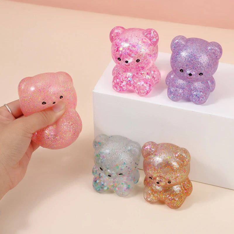 Glitter Gummy Bear Needoh Stress Toy