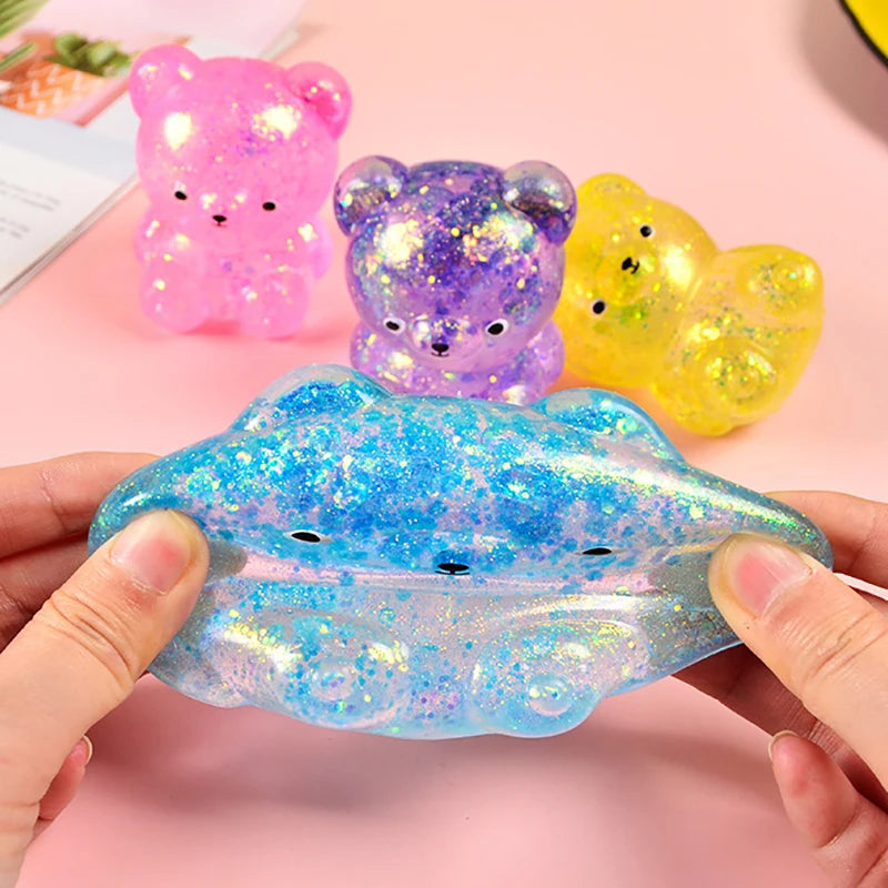 Glitter Gummy Bear Needoh Stress Toy